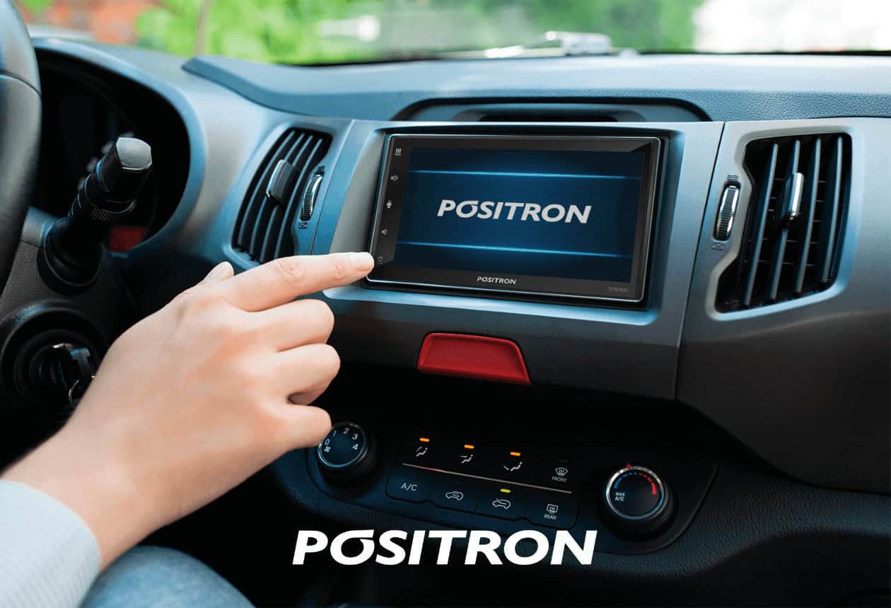 painel com som de carro Pósitron